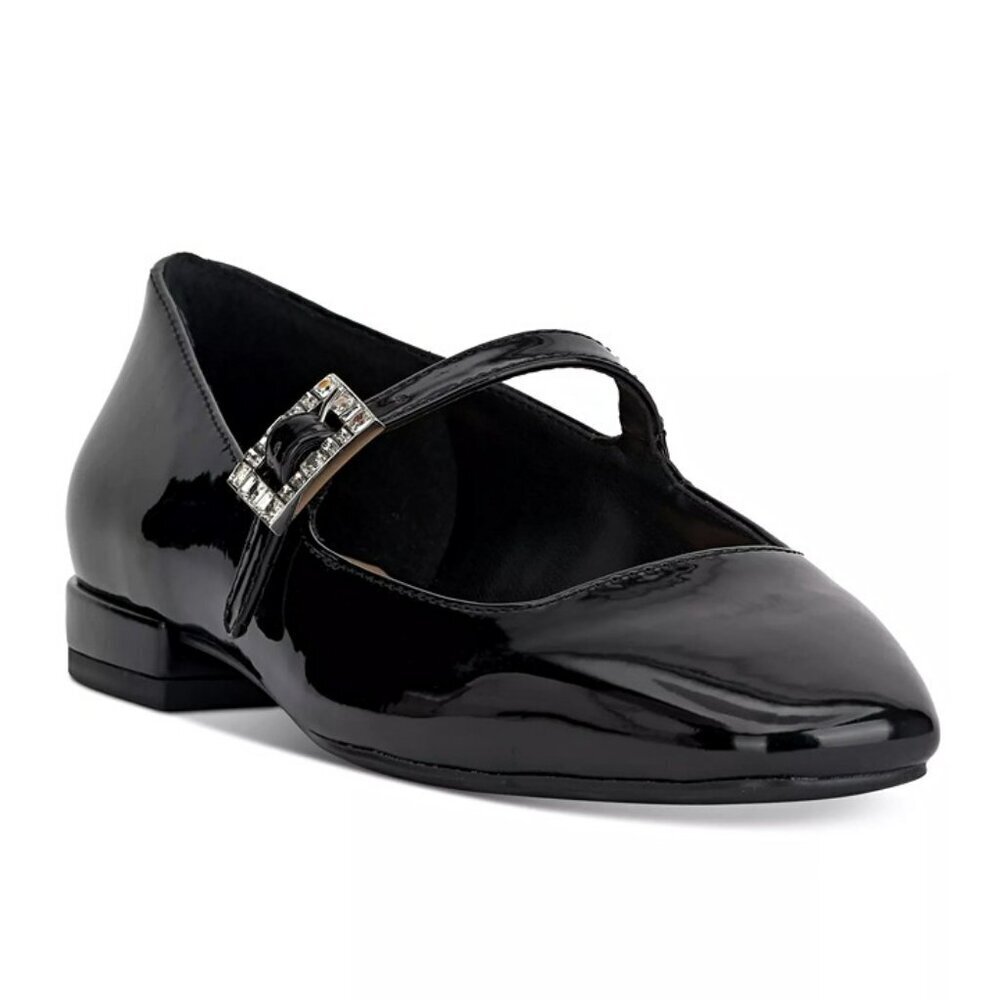On 34th Women's Saadet Rhinestone-Buckle Mary Jane Flats Size 9.5 (MSRP $80)